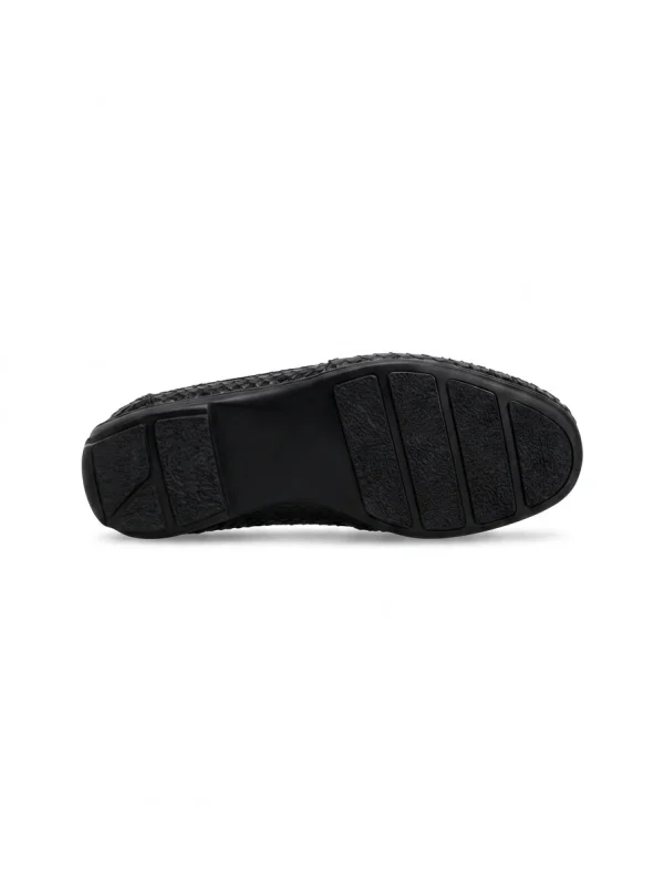 Black Bardolino Python Slip-On Loafers, sole