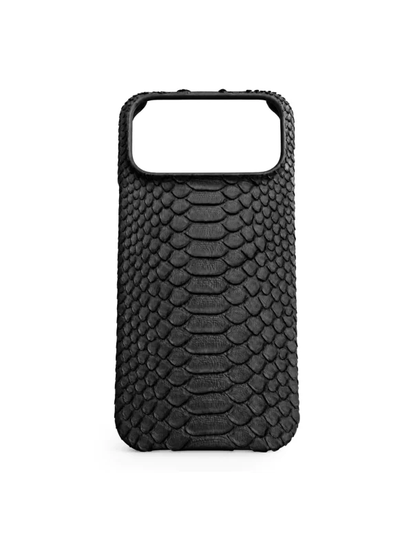 Black Bellagio Python iPhone Case, back view