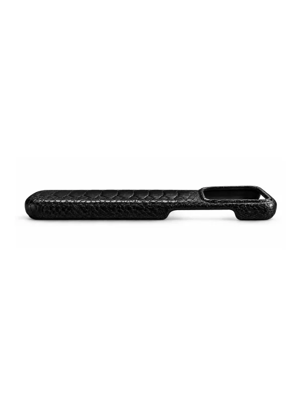 Black Dorchester Ostrich Foot iPhone Case, side profile