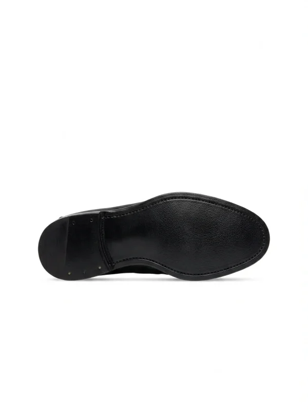 Black Lombardo Alligator Tassel Loafers, sole