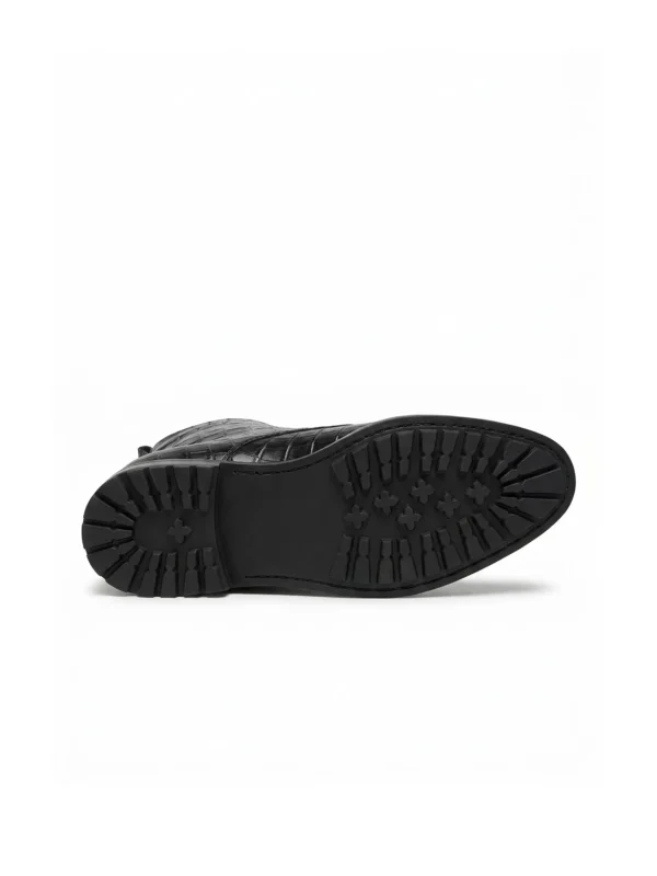 Black Sestriere Crocodile Boot, sole