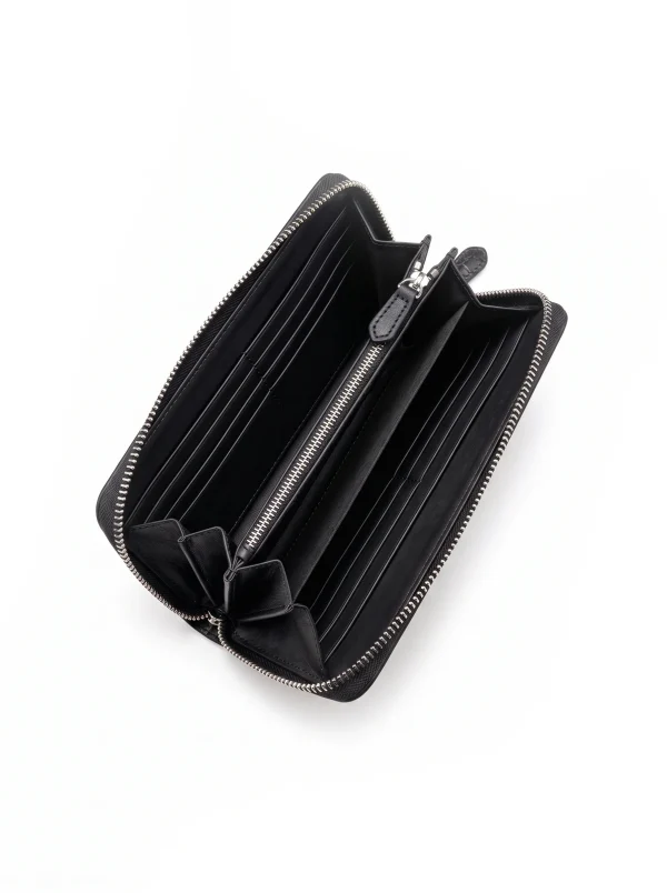 Black Spoleto Alligator Clutch Wallet, rear view