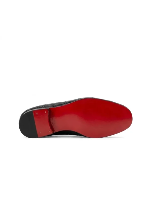 Black Valdoro Alligator Loafers, sole