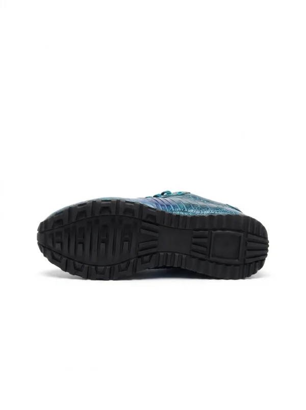 Blue Aristano Ostrich Sneakers, sole