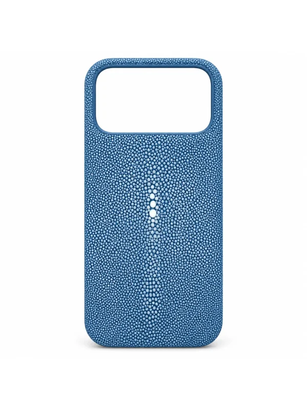 Blue Aristano Stingray Phone Case, side profile