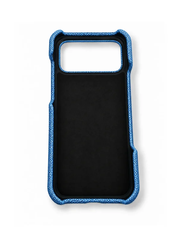 Blue Aristano Stingray Phone Case, rear view