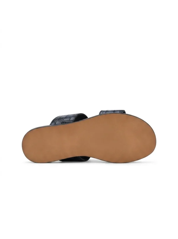 Blue Sapphire Montague Crocodile Slides, sole