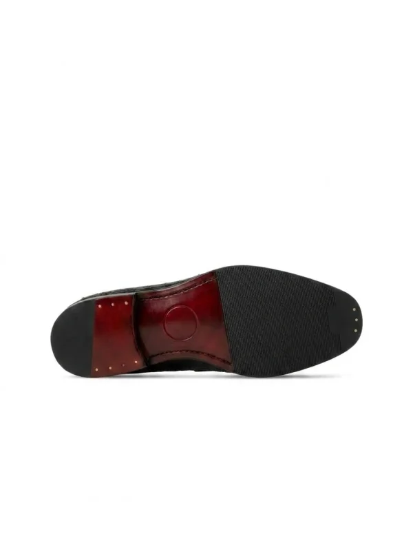 Brown Aristano Crocodile Loafers, sole