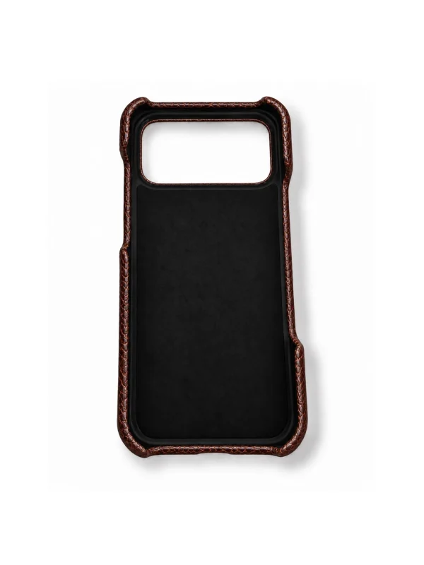 Brown Dorchester Ostrich Foot iPhone Case, interior