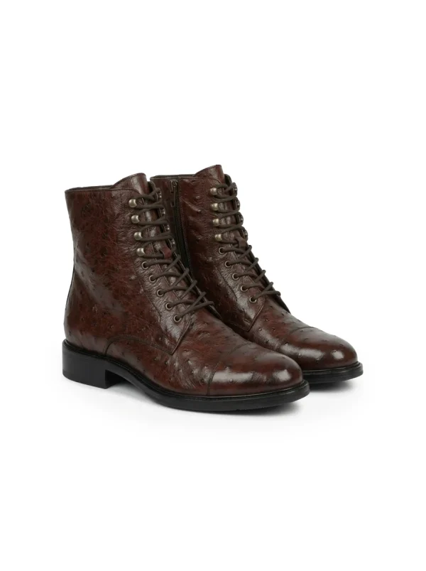 Livigno Ostrich Ankle Boot