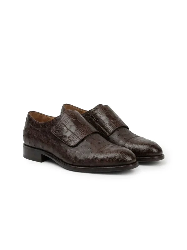 Ravenna Ostrich Monk Strap Shoes