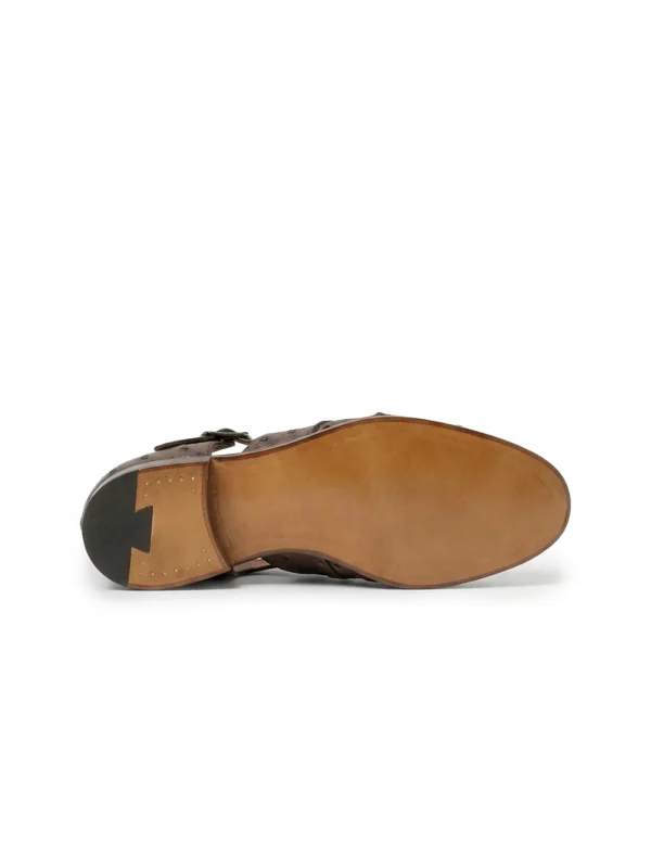 Brown Valdovino Ostrich Sandals, sole