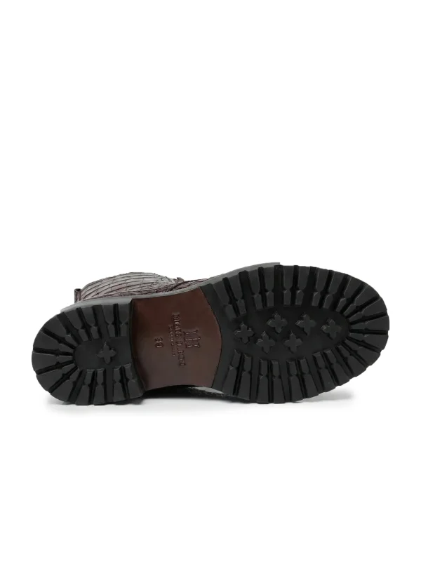 Burgundy Trento Alligator Boot, sole