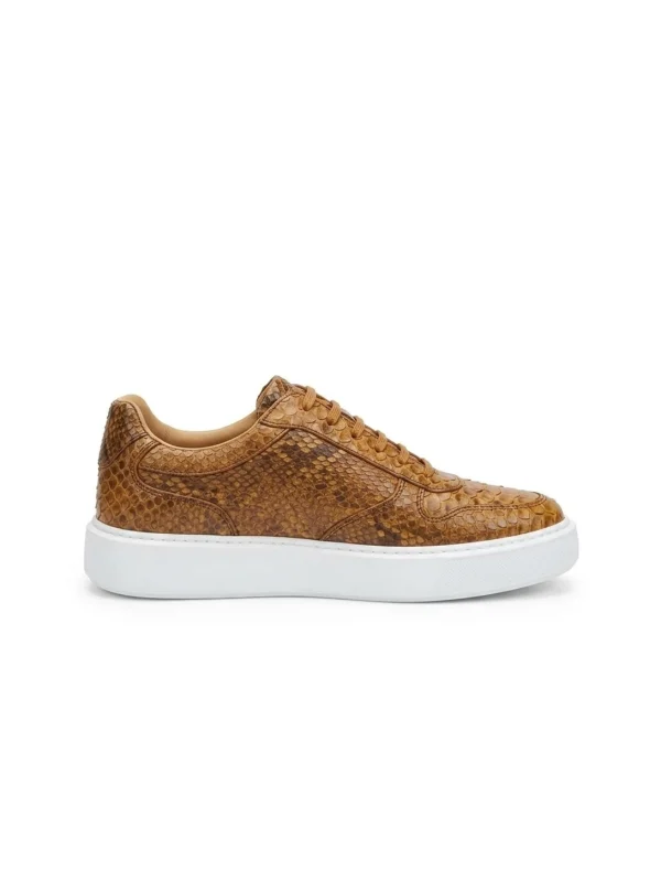 Camel Montferrat Python Sneakers, side profile