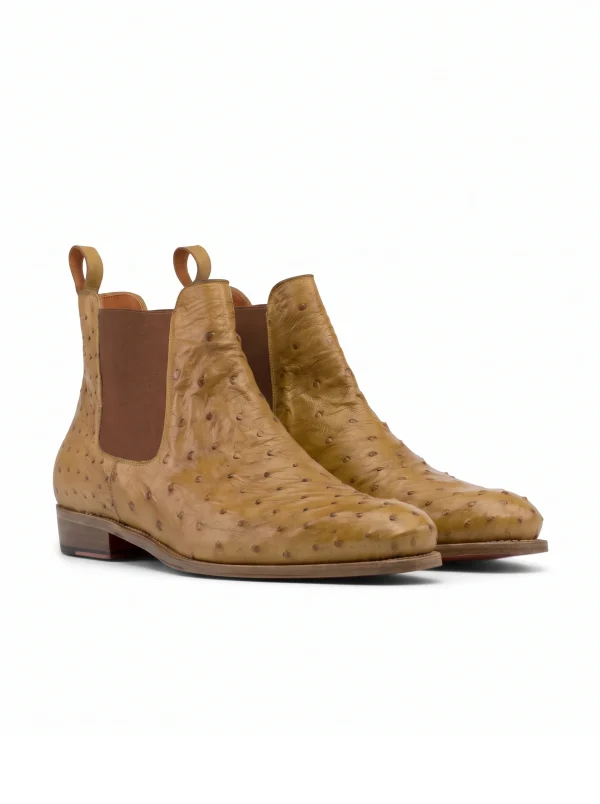 Aosta Ostrich Chelsea Boot