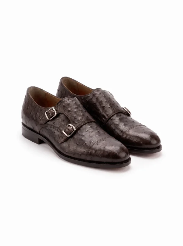 Bardolino Ostrich Double Monk Shoes