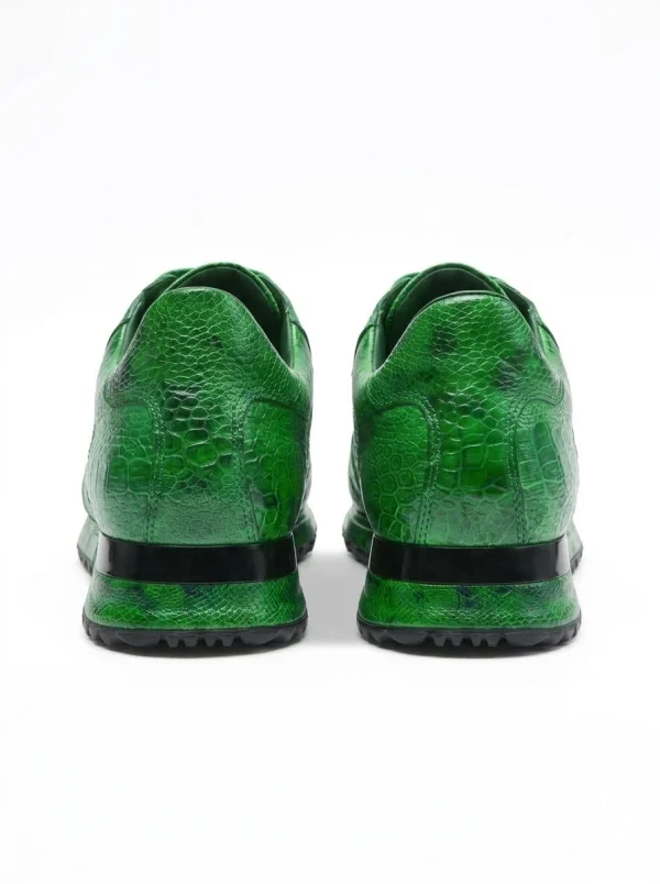 Emerald Aristano Ostrich Sneakers, rear view