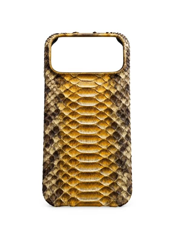 Gold Bellagio Python iPhone Case, back view