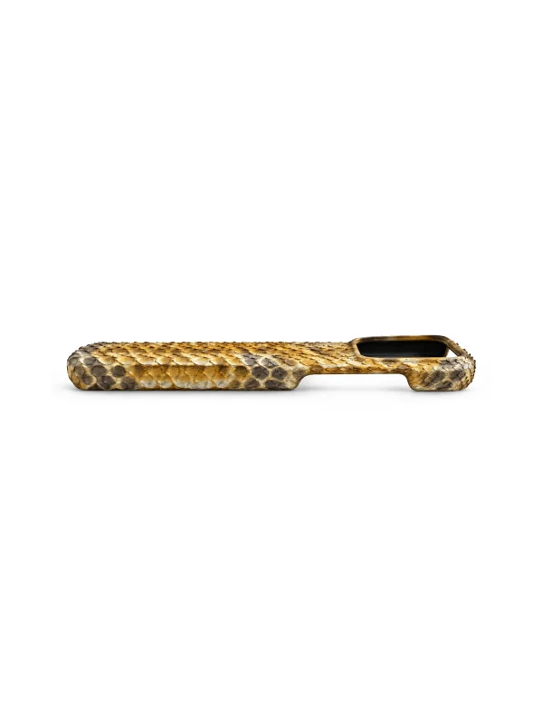 Gold Bellagio Python iPhone Case, angled view