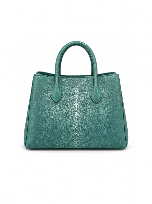 Green Murano Stingray Tote, three-quarter view