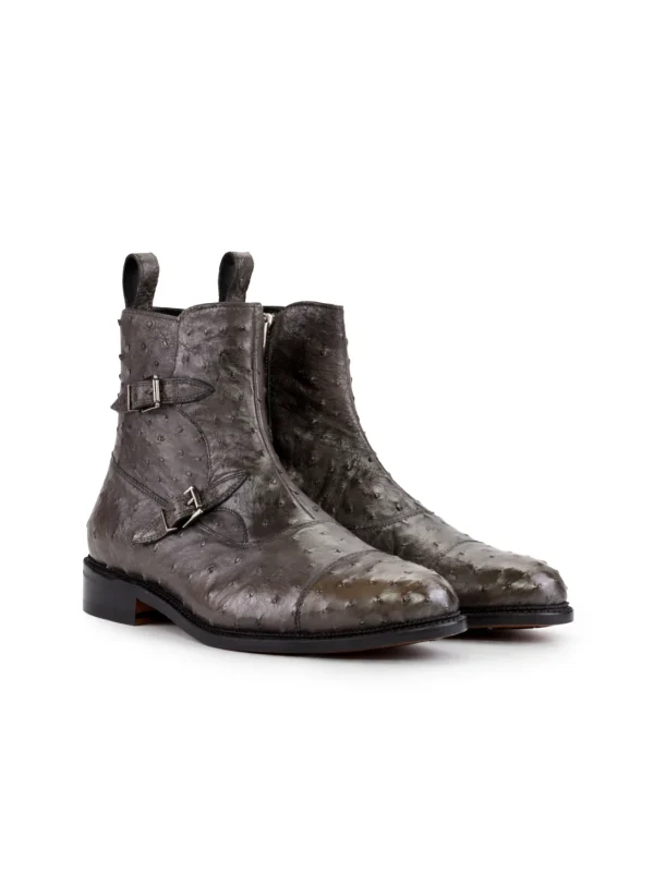Aosta Ostrich Ankle Boot