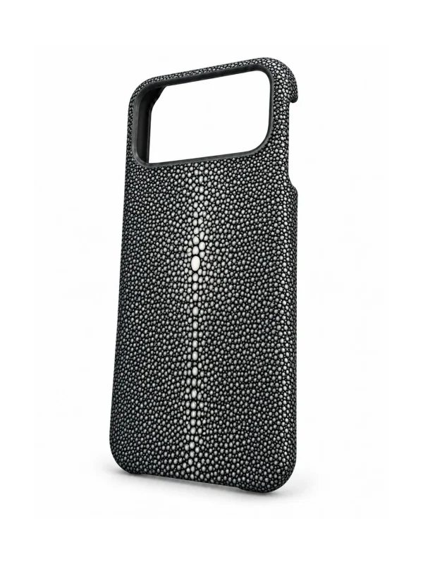 Grey Aristano Stingray Phone Case, three-quarter view