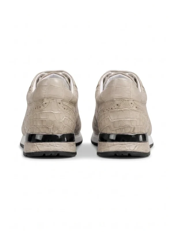 Grey Montalcino Alligator Sneaker, rear view