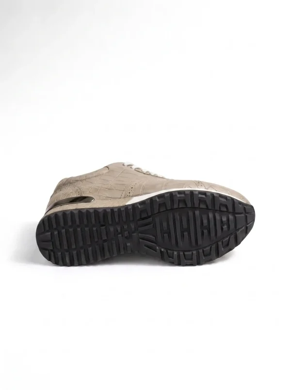 Grey Montalcino Alligator Sneaker, sole