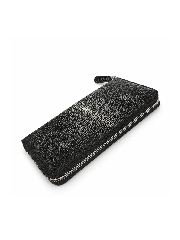 Grey Ravenholm Stingray Clutch Bag, side profile