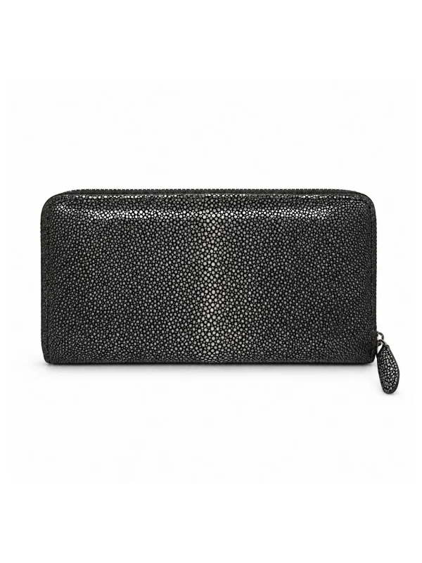 Grey Ravenholm Stingray Clutch Bag, rear view