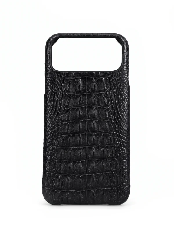 Horn-Back Palladino Crocodile iPhone Case, back view