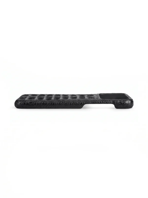 Horn-Back Palladino Crocodile iPhone Case, angled view