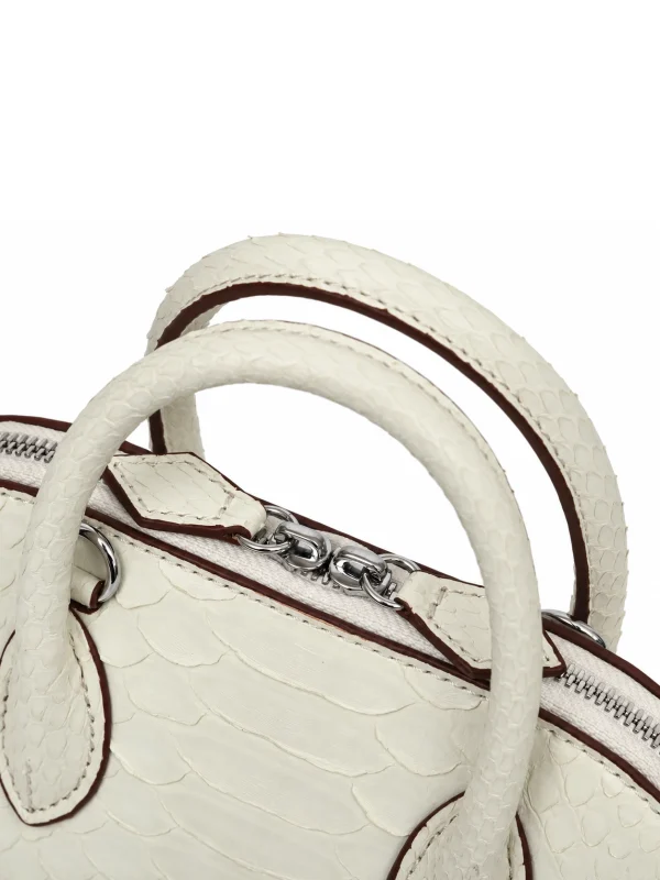 Ivory Vittoria Python Shell Handbag, skin detail