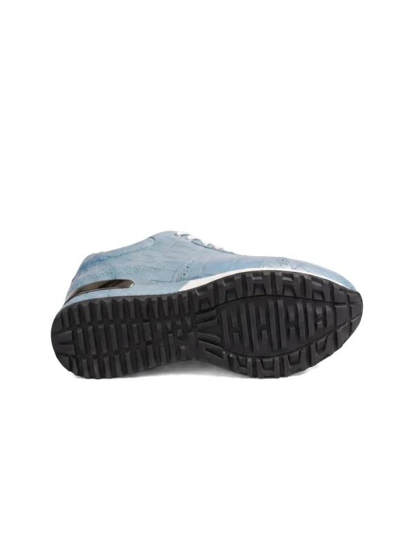 Light Blue Montalcino Alligator Sneaker, sole