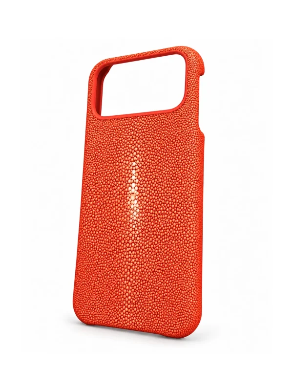 Orange Aristano Stingray Phone Case, three-quarter view