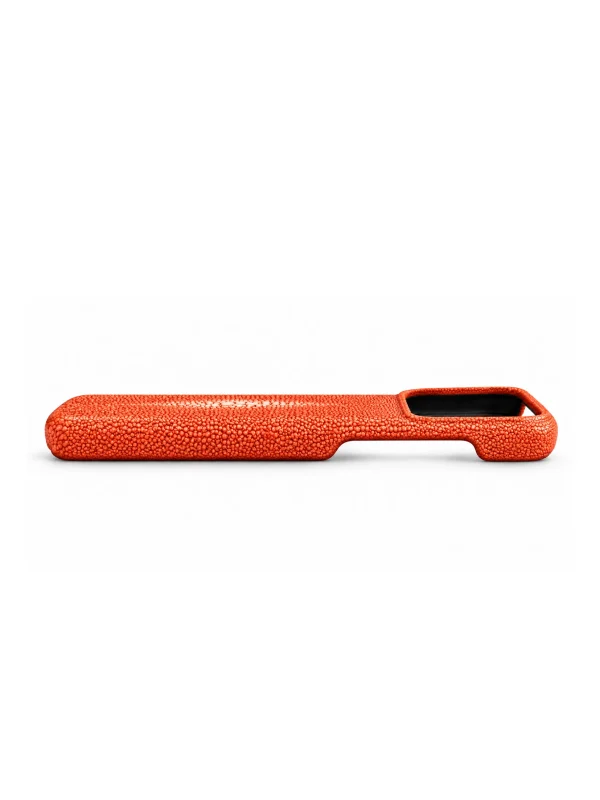 Orange Aristano Stingray Phone Case, top view