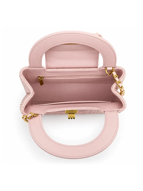 Pink Venetia Python Handbag, top view