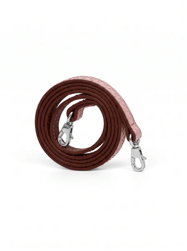 Pink Vittoria Python Shell Handbag, detachable strap