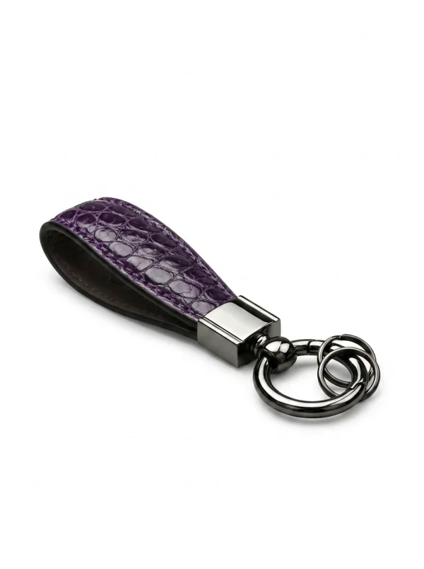 Purple Bardem Alligator Key Holder, draped