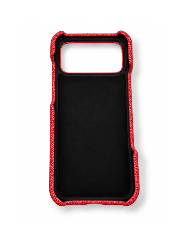 Red Aristano Stingray Phone Case, rear view