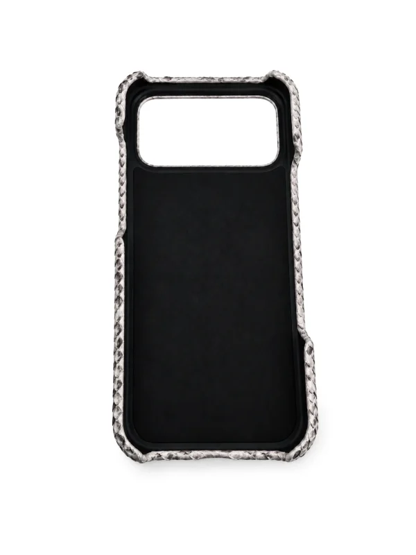 White/Grey Bellagio Python iPhone Case, skin detail