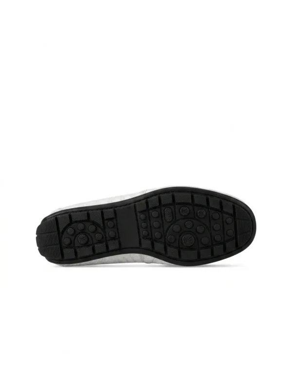 White Langham Crocodile Loafers, sole