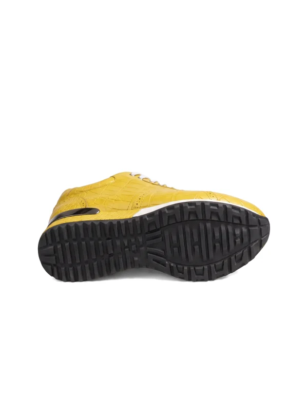 Yellow Montalcino Alligator Sneaker, sole