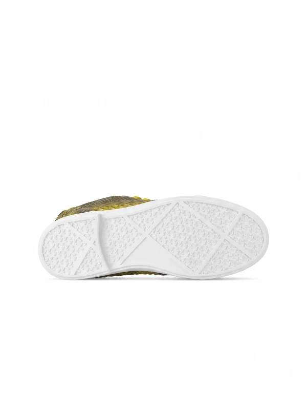 Yellow Montferrat Python Sneakers, sole